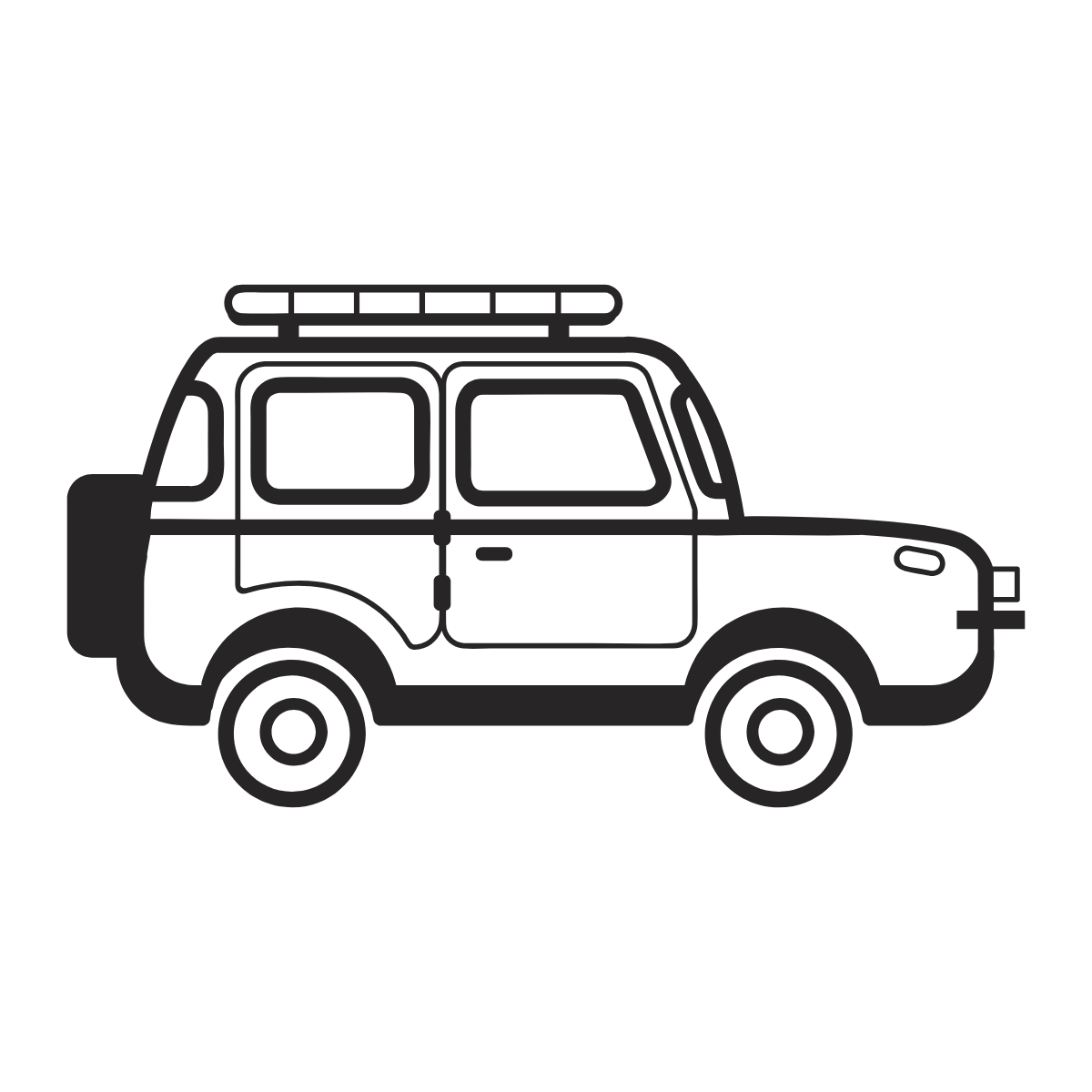 Adventure SUV — printable coloring page