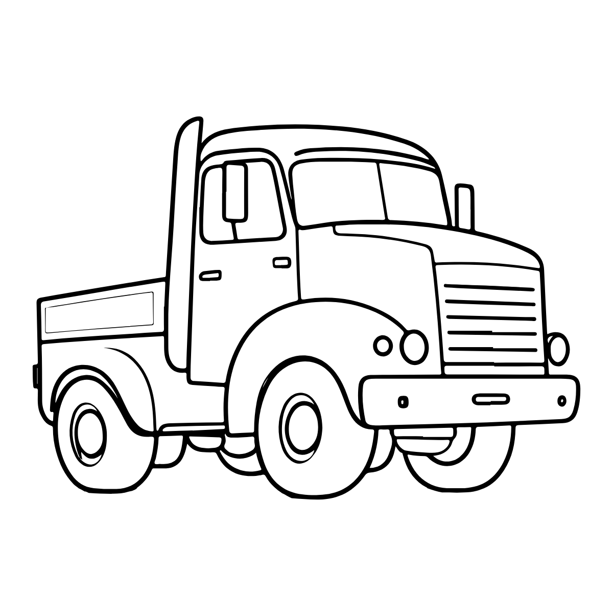 Cute Bubble Car — printable coloring page