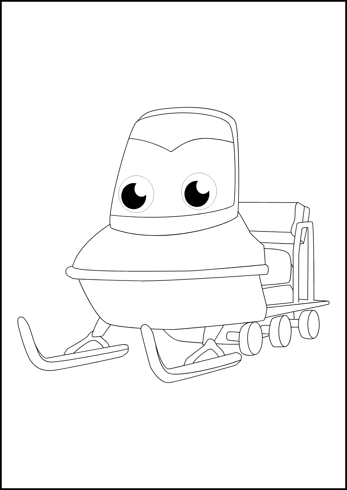 Cute Mini Bus — printable coloring page