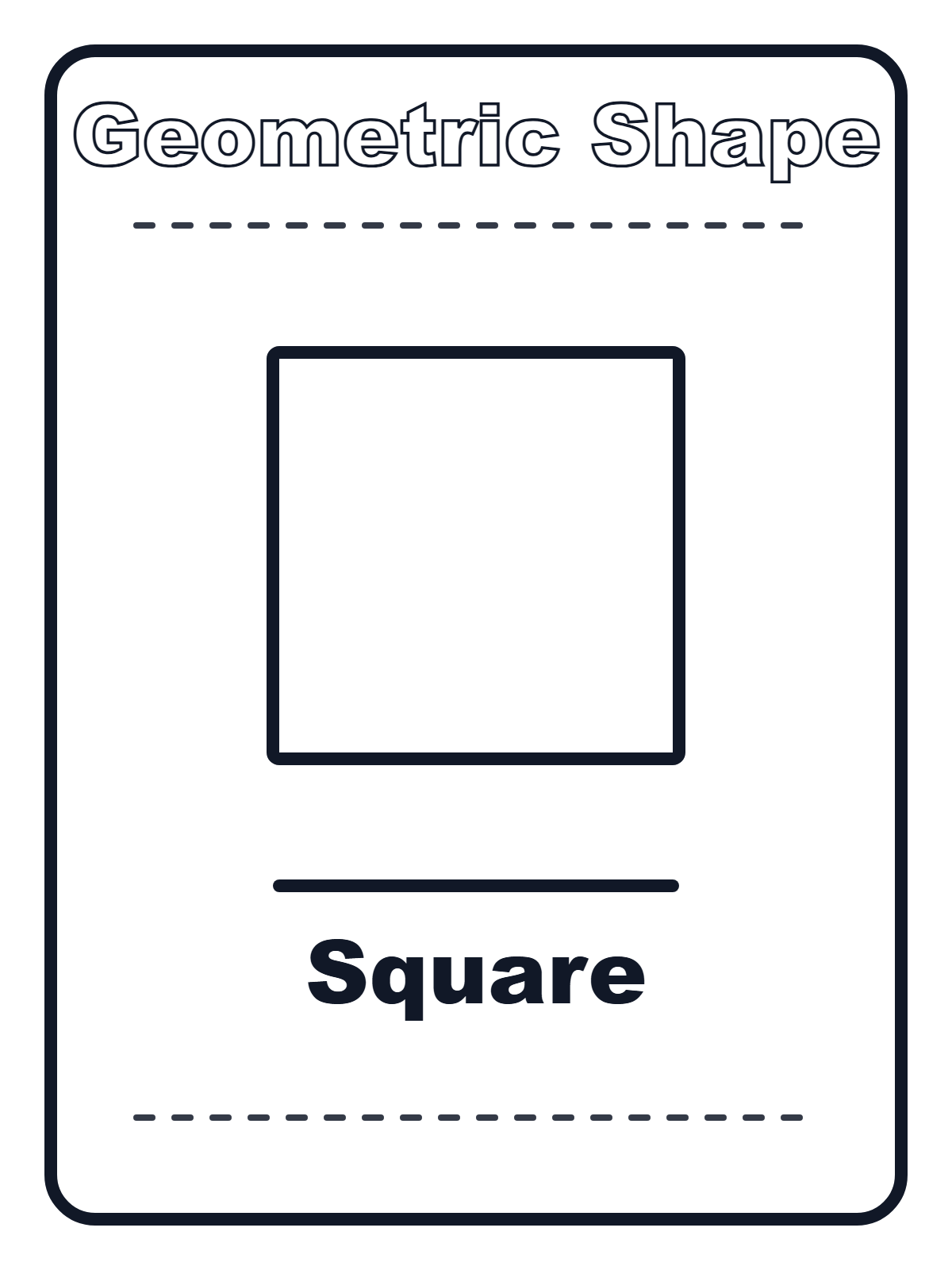 Square Shape in English — printable coloring page