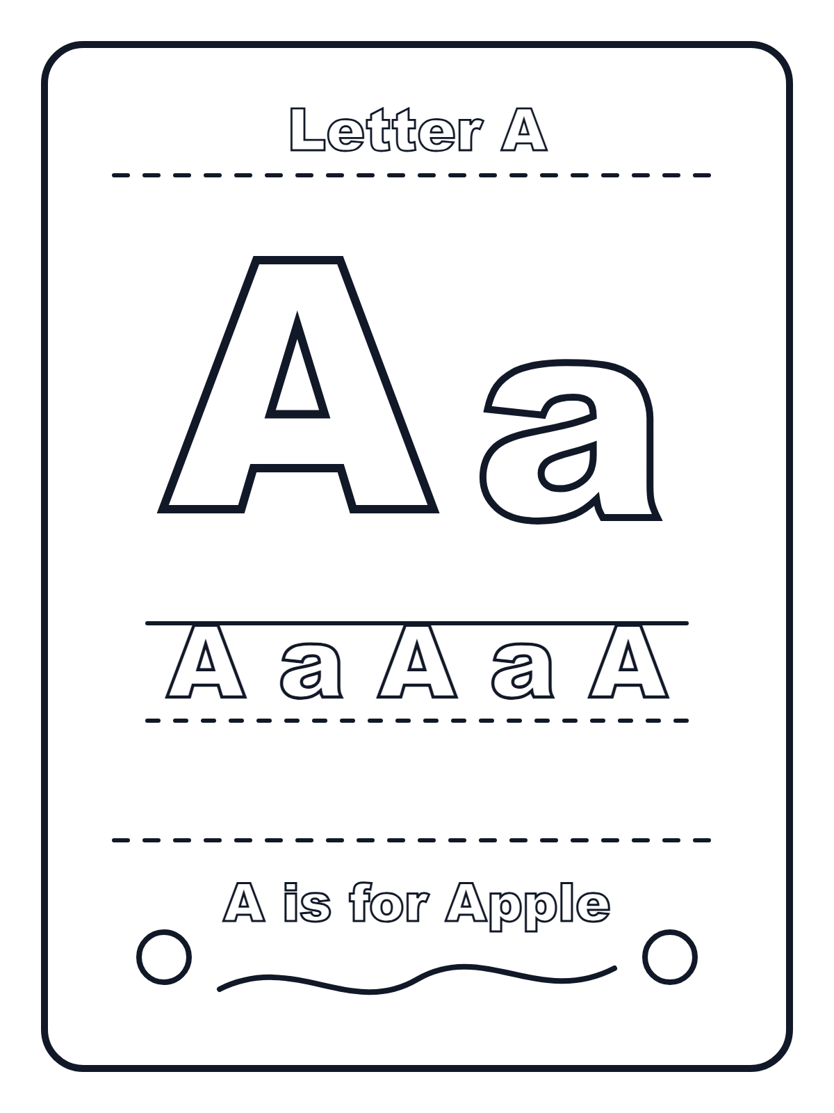 Letter A Coloring Page — printable coloring page