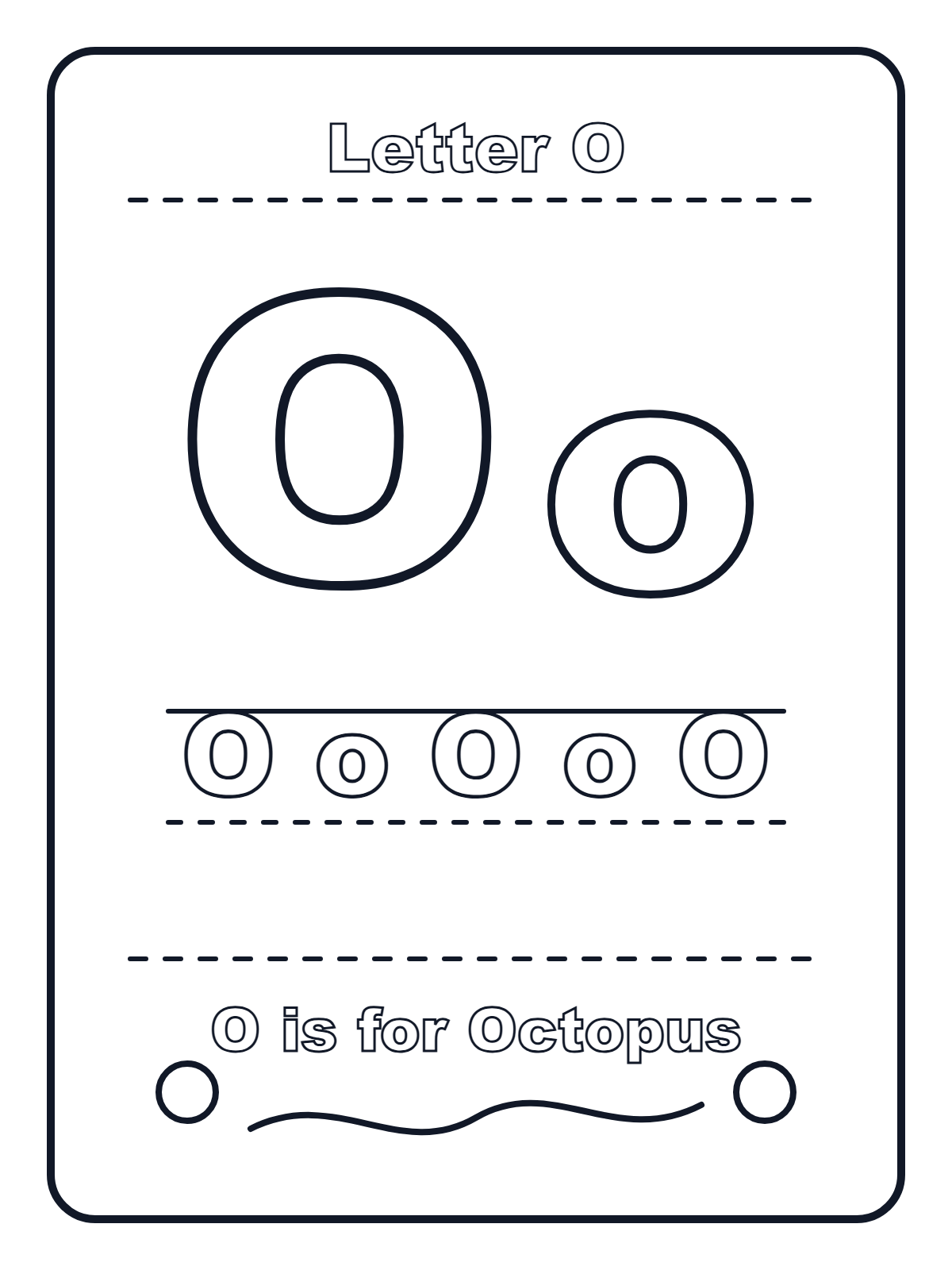 Letter O — printable coloring page