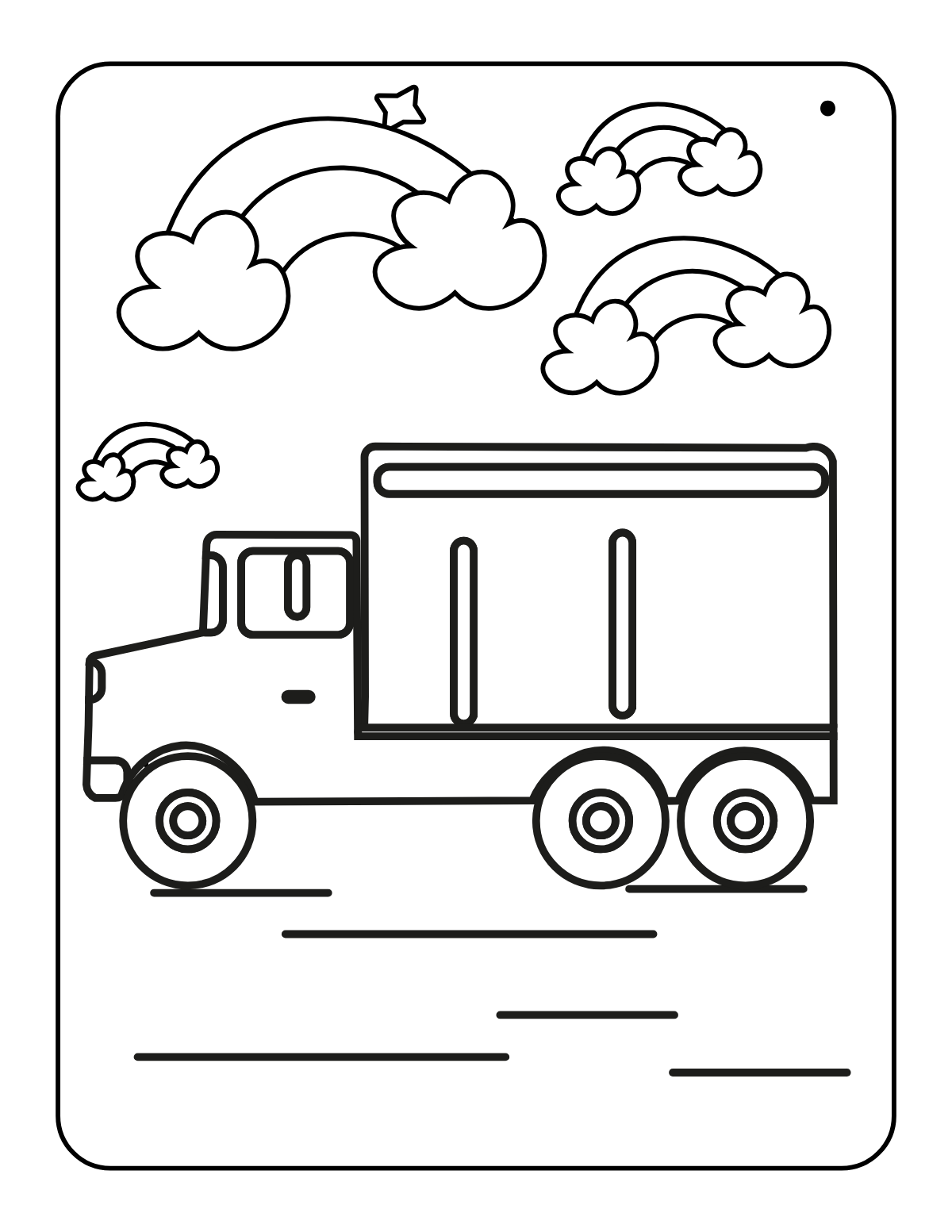 Little Dump Truck — printable coloring page