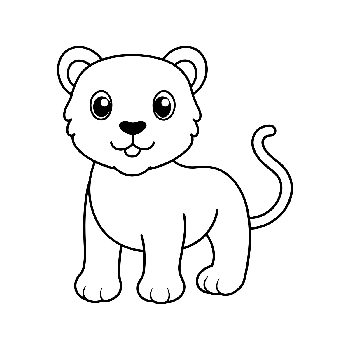 Little Lion Cub — printable coloring page