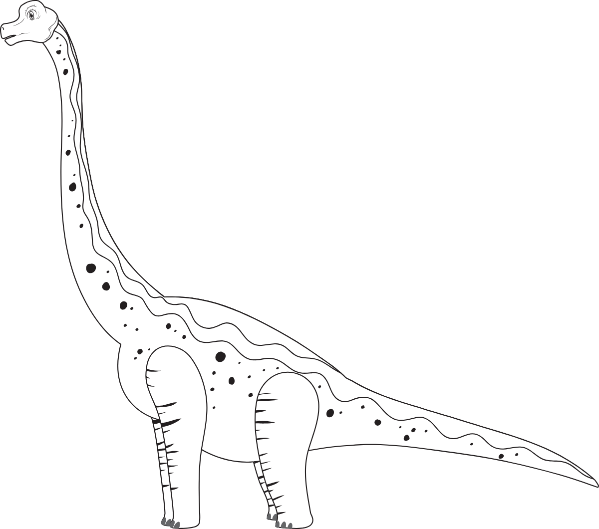 Long-Neck Dinosaur — printable coloring page