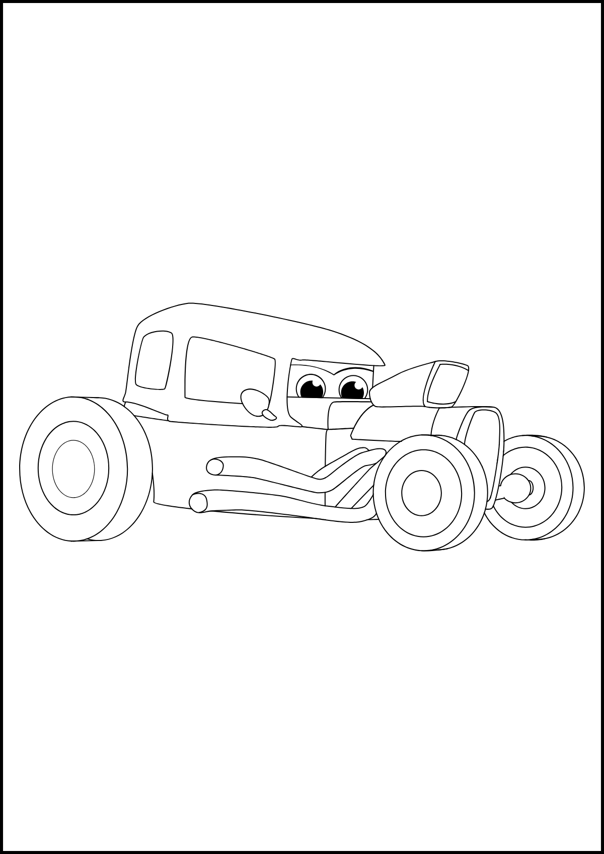 Motorcycle Outline — printable coloring page