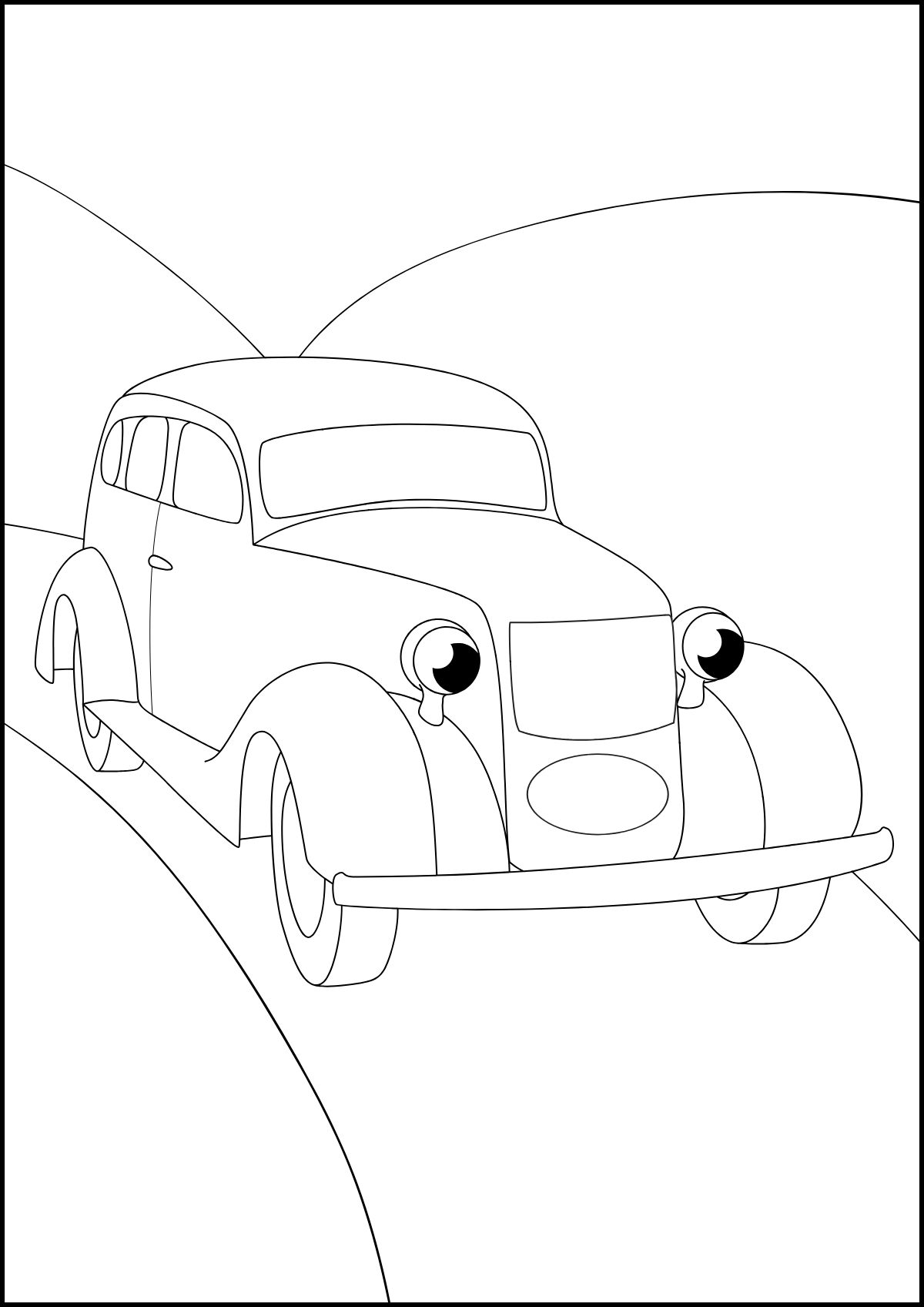 Off Road Car — printable coloring page