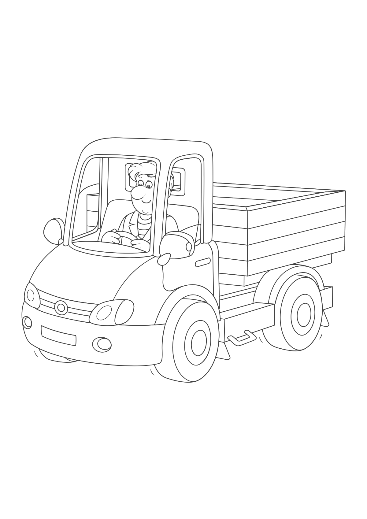 Roadside Truck — printable coloring page