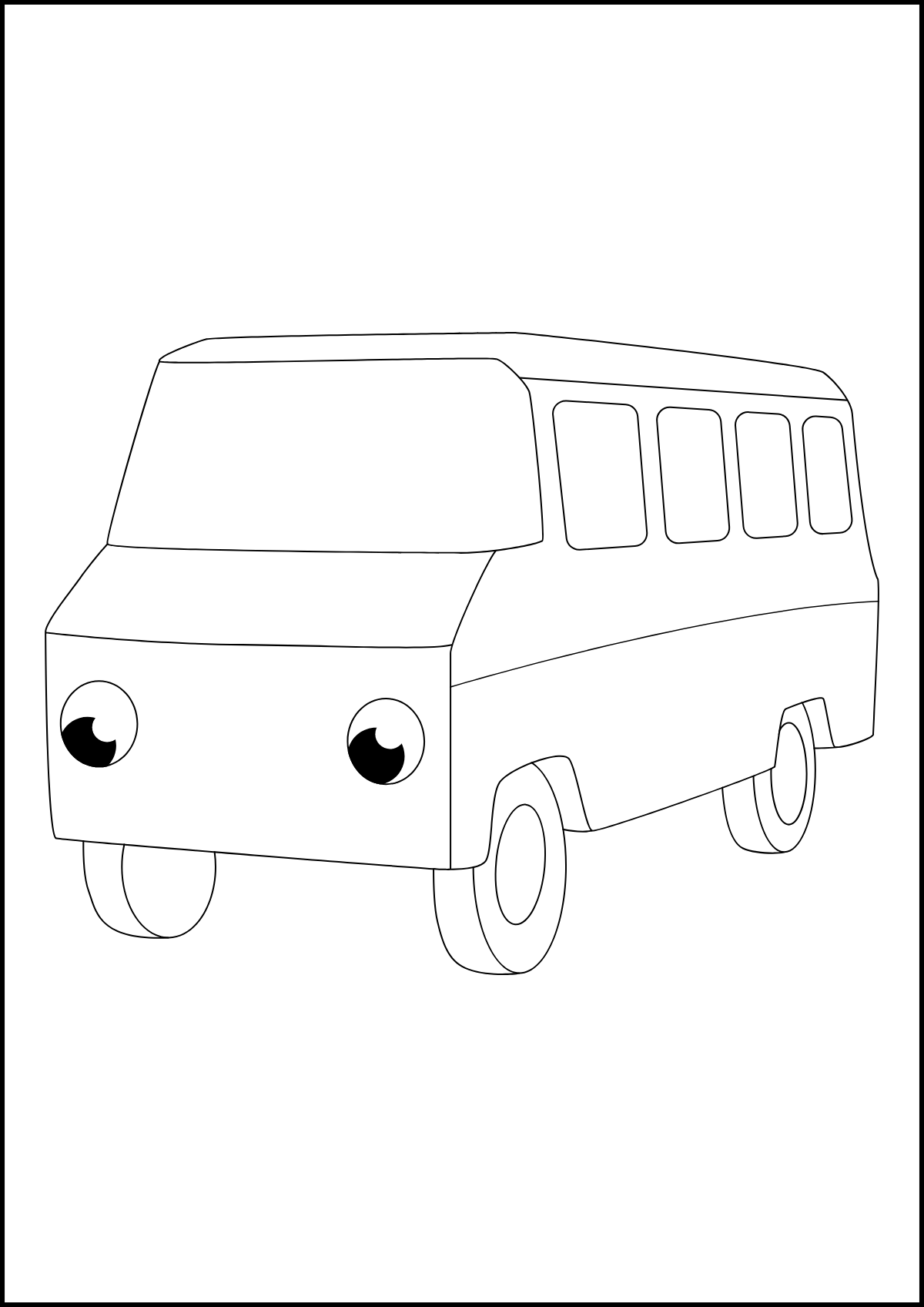 Simple Front Truck — printable coloring page