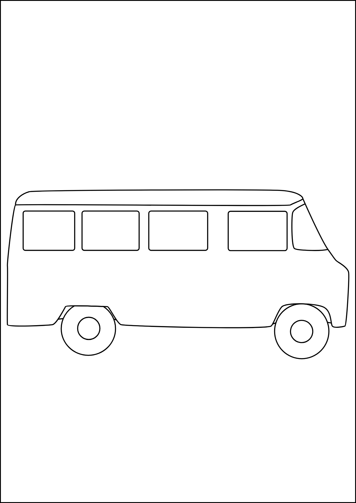 Simple Side Bus — printable coloring page