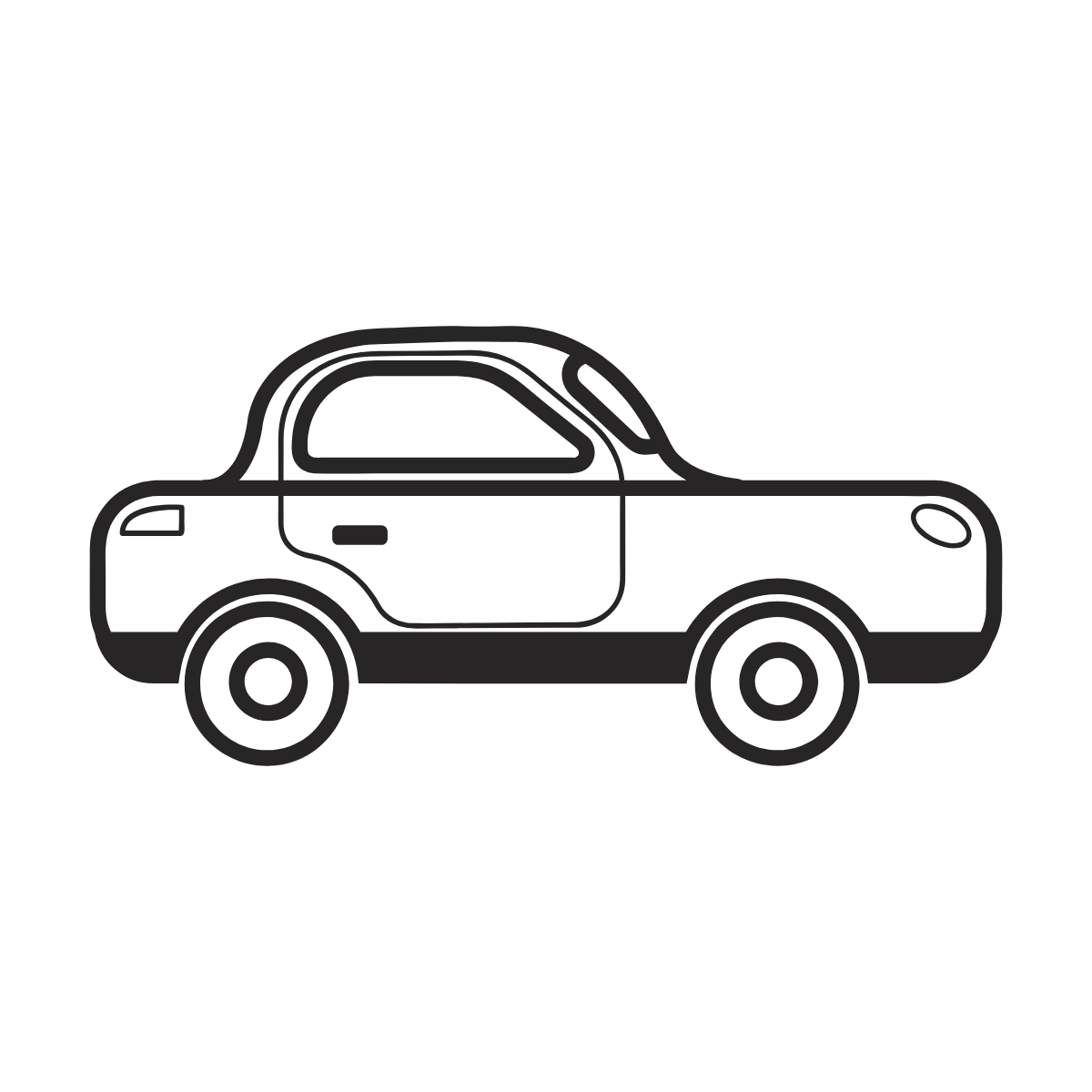 Small Pickup Truck — printable coloring page